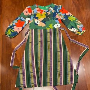 Anthropology midi-dress with waist tie